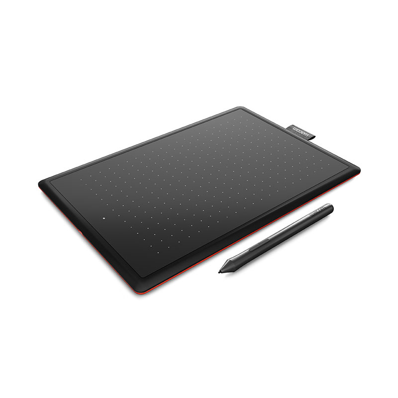 One by Wacom Black/Red Small Digital Pen Tablet